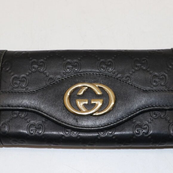 Gucci Guccissima Sukey Continental Wallet - Black - Picture 1 of 16
